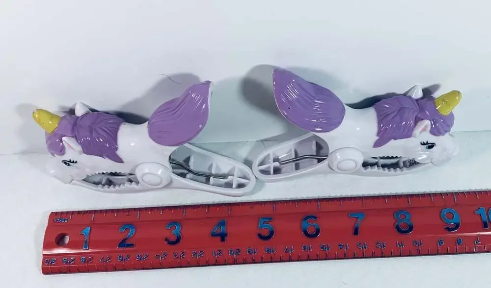 Unicorn Clips two purple and white